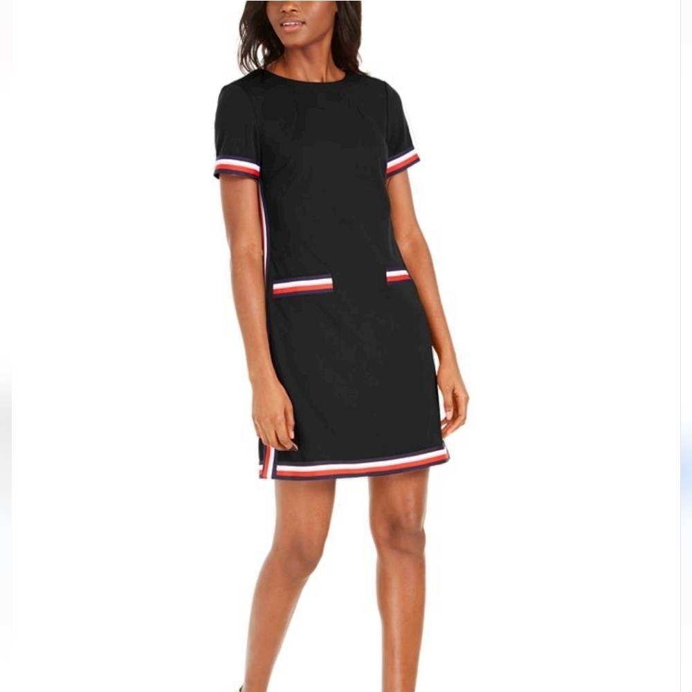 Tommy Hilfiger stripped trim womens dress. Size 4.